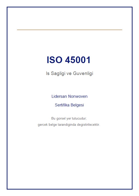 ISO 45001 sertifika belgesi